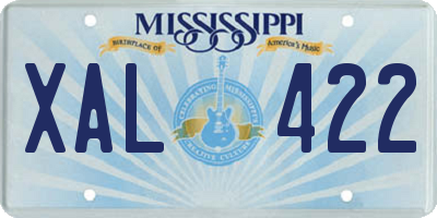 MS license plate XAL422