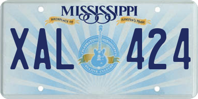 MS license plate XAL424