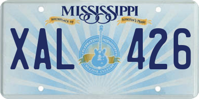 MS license plate XAL426