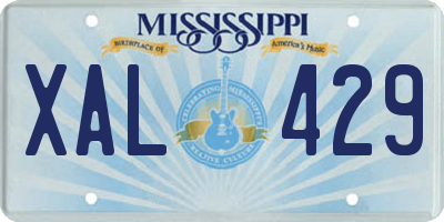 MS license plate XAL429