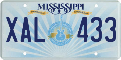 MS license plate XAL433