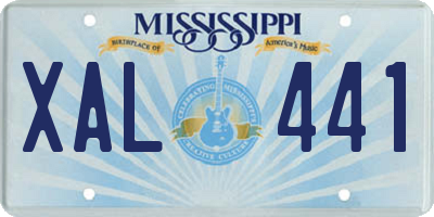MS license plate XAL441