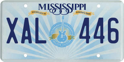 MS license plate XAL446