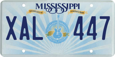MS license plate XAL447