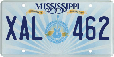 MS license plate XAL462