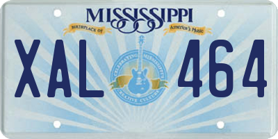 MS license plate XAL464