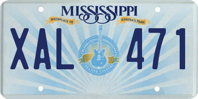 MS license plate XAL471
