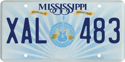 MS license plate XAL483