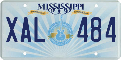 MS license plate XAL484