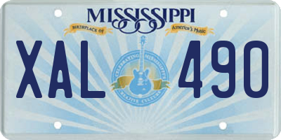 MS license plate XAL490