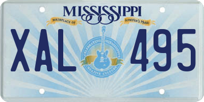 MS license plate XAL495
