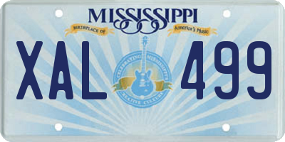 MS license plate XAL499