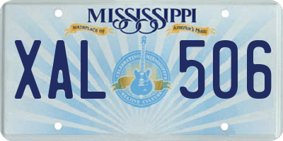 MS license plate XAL506