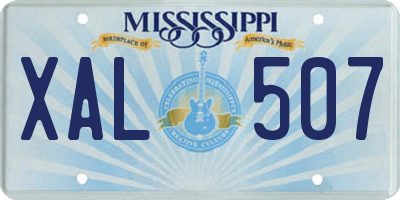 MS license plate XAL507