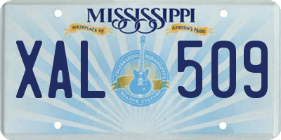 MS license plate XAL509