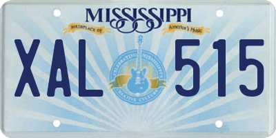 MS license plate XAL515