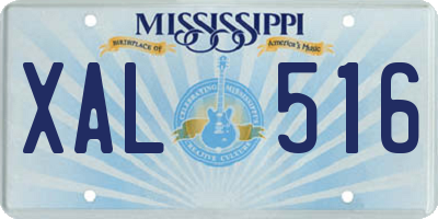 MS license plate XAL516