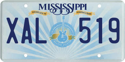 MS license plate XAL519