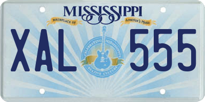 MS license plate XAL555