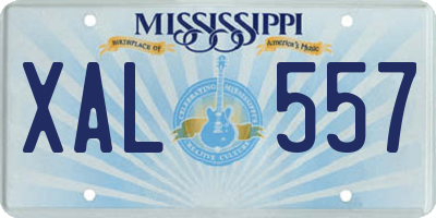 MS license plate XAL557