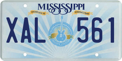 MS license plate XAL561