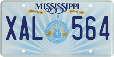 MS license plate XAL564