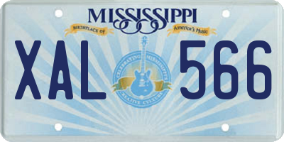 MS license plate XAL566