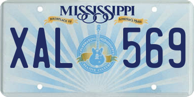 MS license plate XAL569