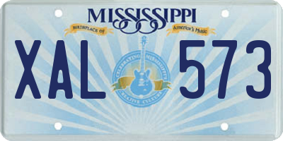 MS license plate XAL573