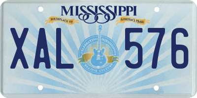 MS license plate XAL576