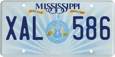 MS license plate XAL586