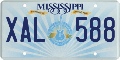 MS license plate XAL588