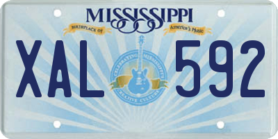 MS license plate XAL592