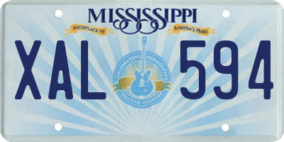 MS license plate XAL594