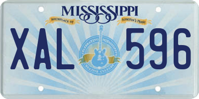 MS license plate XAL596