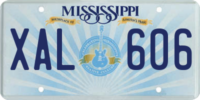 MS license plate XAL606