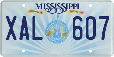 MS license plate XAL607