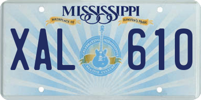 MS license plate XAL610