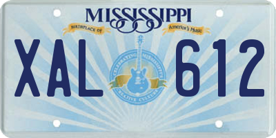 MS license plate XAL612