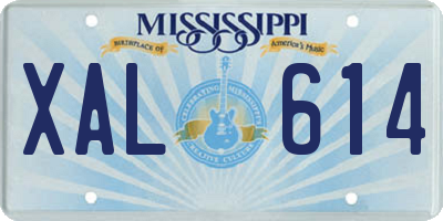 MS license plate XAL614