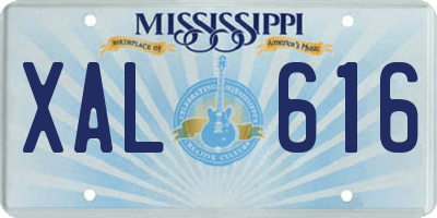 MS license plate XAL616