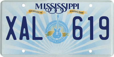 MS license plate XAL619