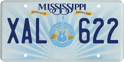 MS license plate XAL622