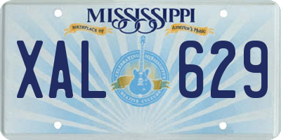 MS license plate XAL629