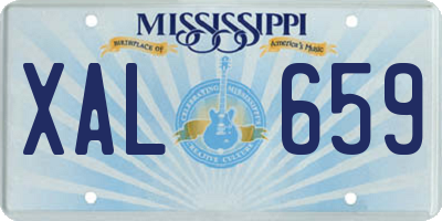 MS license plate XAL659