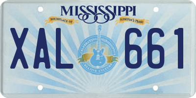 MS license plate XAL661