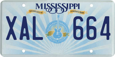 MS license plate XAL664