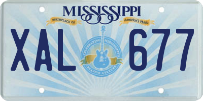 MS license plate XAL677