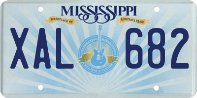 MS license plate XAL682