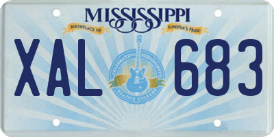 MS license plate XAL683